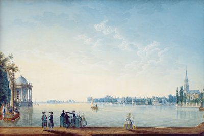 Havenrak naar Broek in Waterland, of De Stad Zwolle aan de oevers van de IJssel in Nederland, 1814 door Anton Ignaz Melling