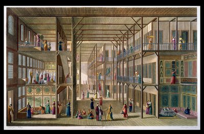 Interieur van de Harem van de Grote Heer van Constantinopel, gegraveerd door Francois Denis Nee (1732-1817) 1811 door Anton Ignaz Melling
