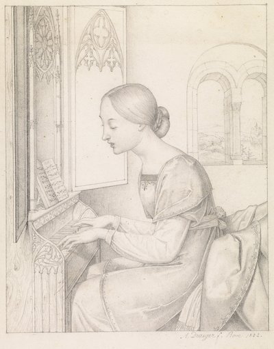 Sint Cecilia door Anton Josef Dräger
