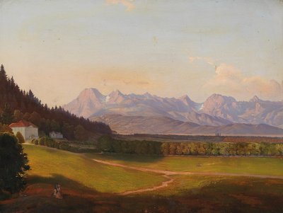 Villa Radetzky en de Kamnik Alpen in Krain door Anton Karinger