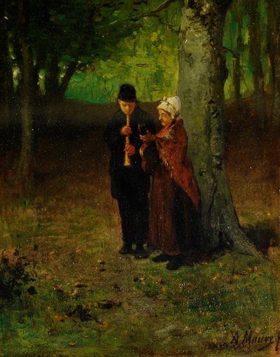 Zwerfmuzikanten door Anton Mauve