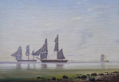 Een kalme ochtend op zee door Anton Melbye
