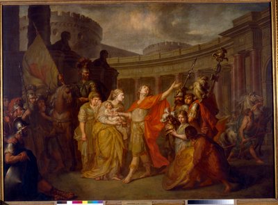Het afscheid van Hector en Andromache door Anton Pavlovich Losenko