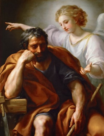Duits: Traum des Hl. Jozef De droom van St. door Anton Raphael Mengs