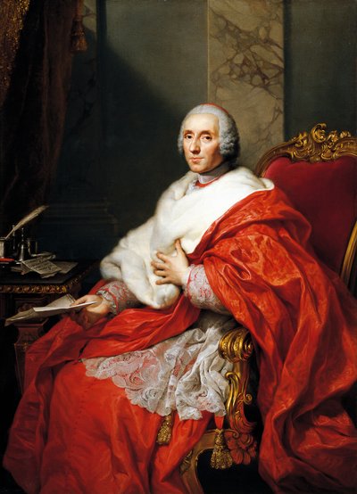 Portret van kardinaal Alberico Archinto, door Anton Raphael Mengs door Anton Raphael Mengs