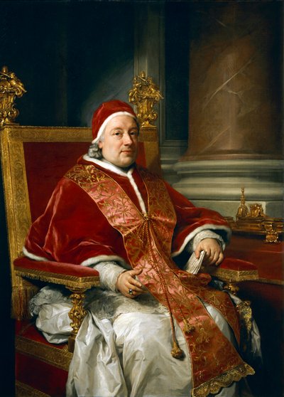 Portret van paus Clemens XIII Rezzonico, door Anton Raphael Mengs door Anton Raphael Mengs