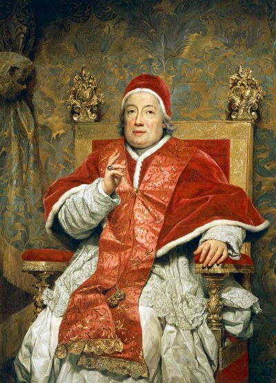 Portret van Paus Clemens XIII Rezzonico door Anton Raphael Mengs