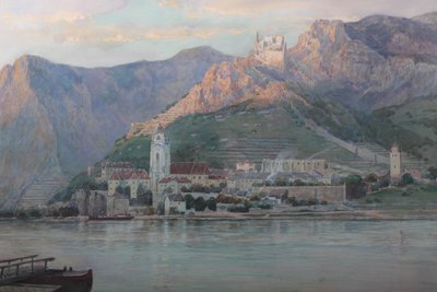 Anton Reckziegel Uitzicht op Dürnstein door Anton Reckziegel