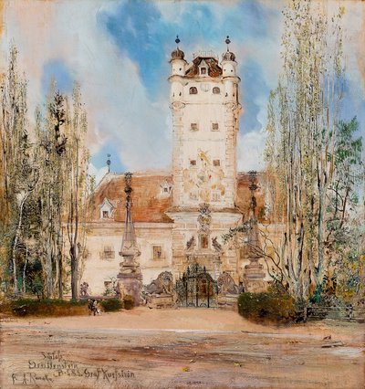 Kasteel Greillenstein door Anton Romako
