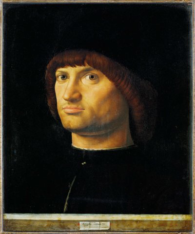 Portret van een man, Il Condottiere door Antonello da Messina