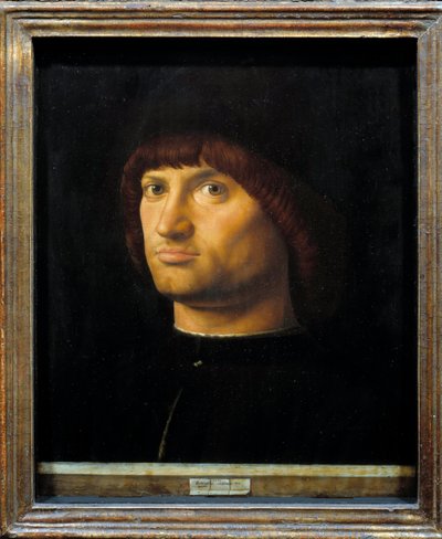 Portret van een man genaamd de Condottiere door Antonello da Messina