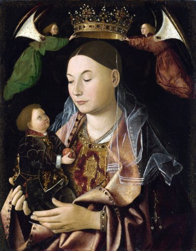 De maagd en het kind door Antonello da Messina