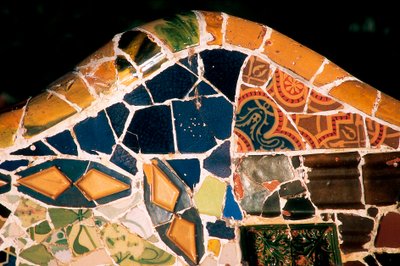 Parc Güell, Barcelona, detail door Antoni Gaudi