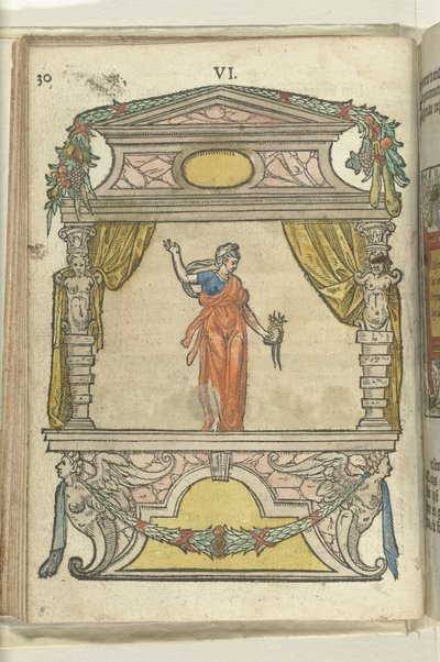 Toneel met personificatie van de Vlijt (Diligentia), 1578 door Antoni van Leest