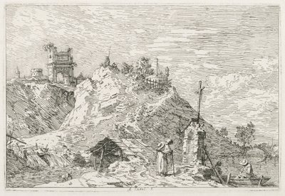 Bedevaartganger in Gebed door Antonio Canaletto