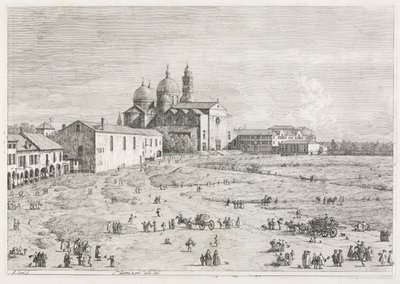 Gezichten: Kerk van Sint Justina in Prà della Valle, Padua, 1735-1746 door Giovanni Antonio Canal