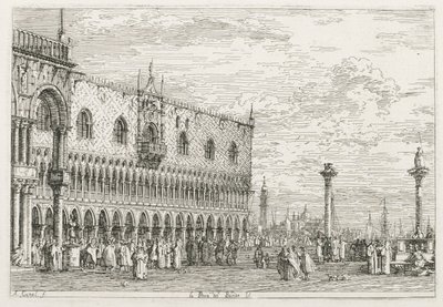 Zichten: De proclamatiesteen in Venetië, 1735-1746 door Giovanni Antonio Canal