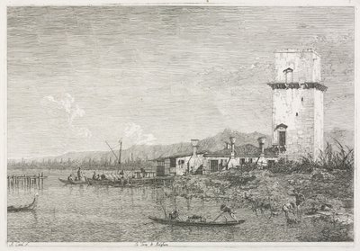 Uitzichten: De Toren van Malghera door Giovanni Antonio Canal