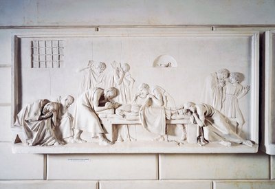Crito sluit de ogen van Socrates door Antonio Canova