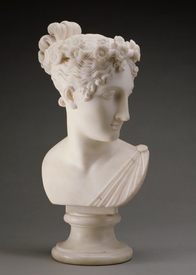 Hoofd van een Danseres, 1820 (marmer) door Antonio Canova