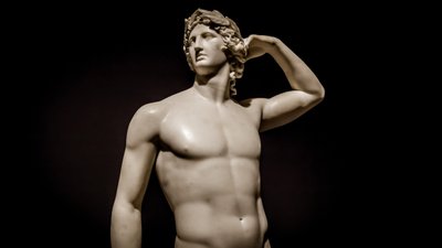 Apollo kroont zichzelf - 1782 door Antonio Canova