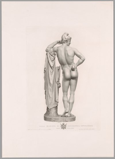 Parijs leunend op boomstronk, achteraanzicht, uit Oeuvre de Canova door Antonio Canova