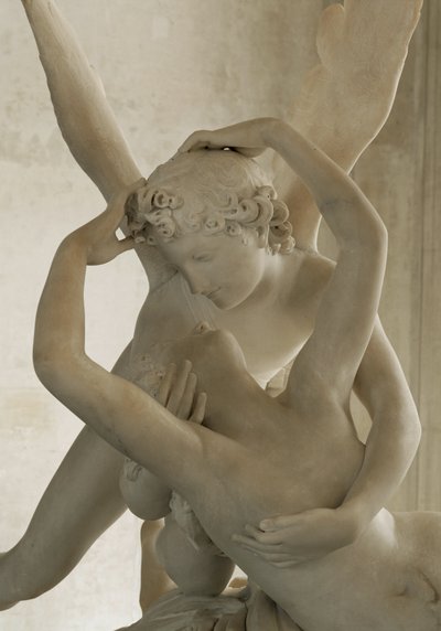 Psyche weer tot leven gewekt door de kus van Amor ... door Antonio Canova
