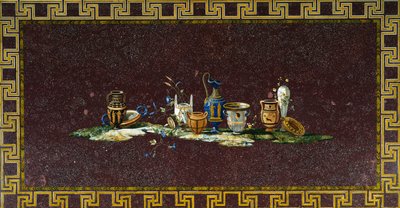 Tafel ingelegd met halfedelstenen door Antonio Cioci or Ciocchi