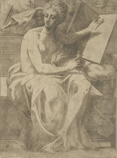 Een Sibylle, 1540-45 door Antonio Fantuzzi