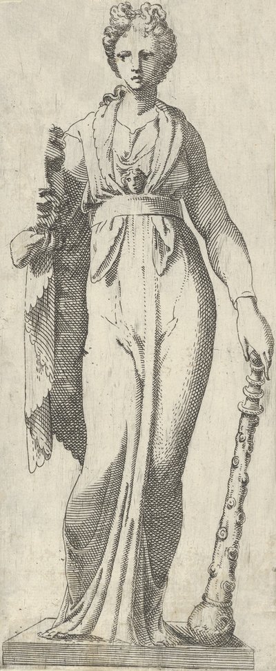 Melpomene, van de Mattei sarcofaag, Rome, 1540-45 door Antonio Fantuzzi