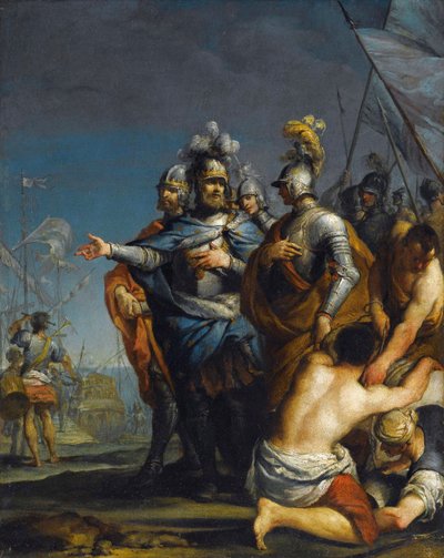 Saint Louis vertrekt voor de kruistocht door Antonio Gionima