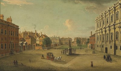 Vier uitzichten van Londen: De Privétuin, Whitehall door Antonio Joli