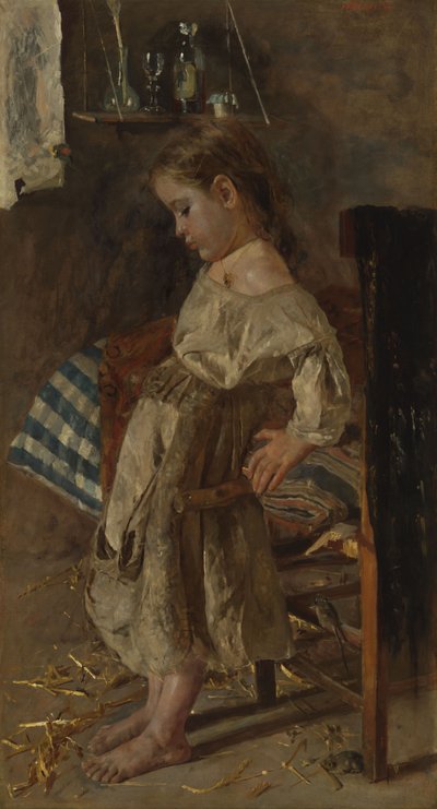 Het arme kind door Antonio Mancini
