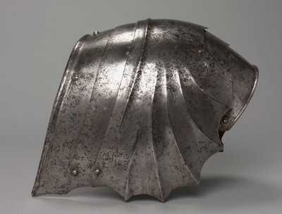 Gotische waaiervormige schouderplaat, ca. 1485-1500 door Antonio Missaglia