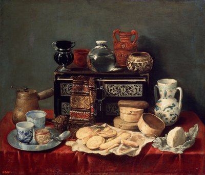 Stilleven met een ebbenhouten kist, 1652 door Antonio Pereda y Salgado