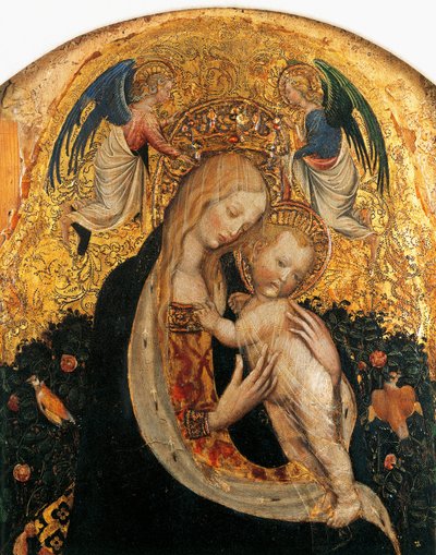 Madonna van de kwartel (detail) door Antonio Pisanello