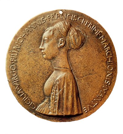 Medaille van Cecilia Gonzaga door Antonio Pisanello