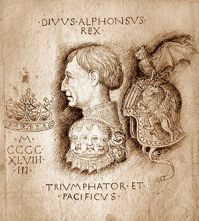 Studie voor een medaille door Antonio Pisanello