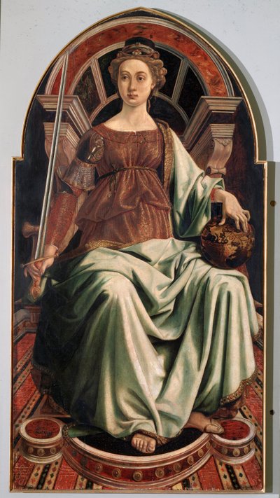 Allegorie van Gerechtigheid door Antonio Pollaiuolo