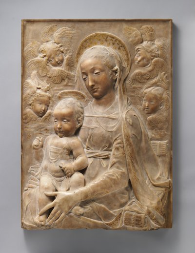Madonna en Kind met Engelen, c.1455-60 door Antonio Rossellino