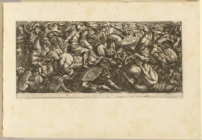 Cavalerieaanval met Soldaten en Paarden onder de Voet Gelopen door Antonio Tempesta