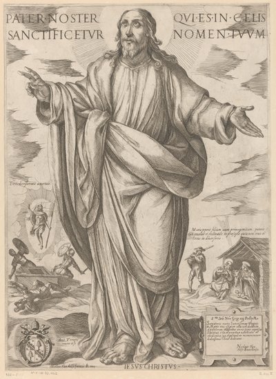 Christus Christus, Maria en de apostelen (serietitel) door Antonio Tempesta