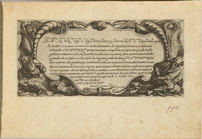 Frontispice: Dedication to Pietro Strozzi door Antonio Tempesta