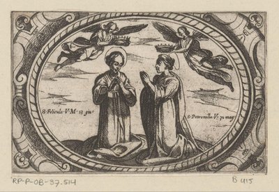 H. Felicula en H. Petronilla door Antonio Tempesta