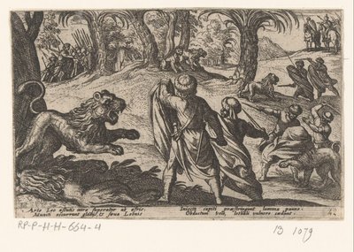 Jacht op leeuwen door Antonio Tempesta