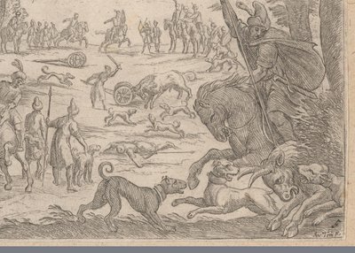 Jacht op wilde stieren door Antonio Tempesta