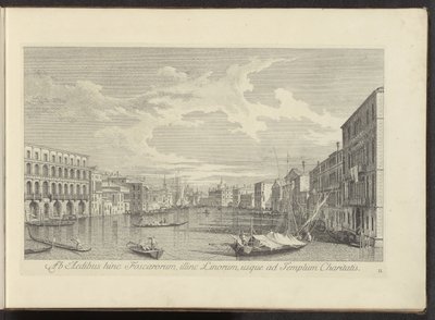 Gezicht op het Canal Grande te Venetië door Antonio Visentini