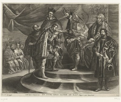 Troonsafstand van Karel V; intocht van Ferdinand te Gent in 1635 (blad 25) door Antony van der Does