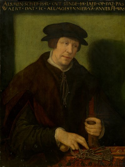 Portret van een Aalmoezenier van Antwerpen door Antwerp 16th Century