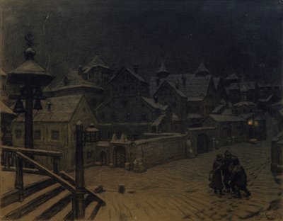 De herenhuizen van de bojaren slapen door Apollinari Mikhailovich Vasnetsov
